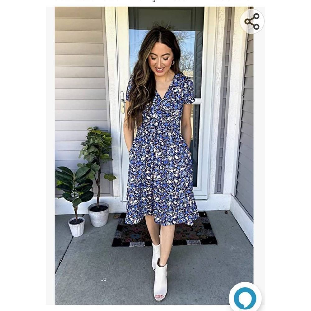 NWT OUGES SUMMER FLUTTER SLEEVE DRESS